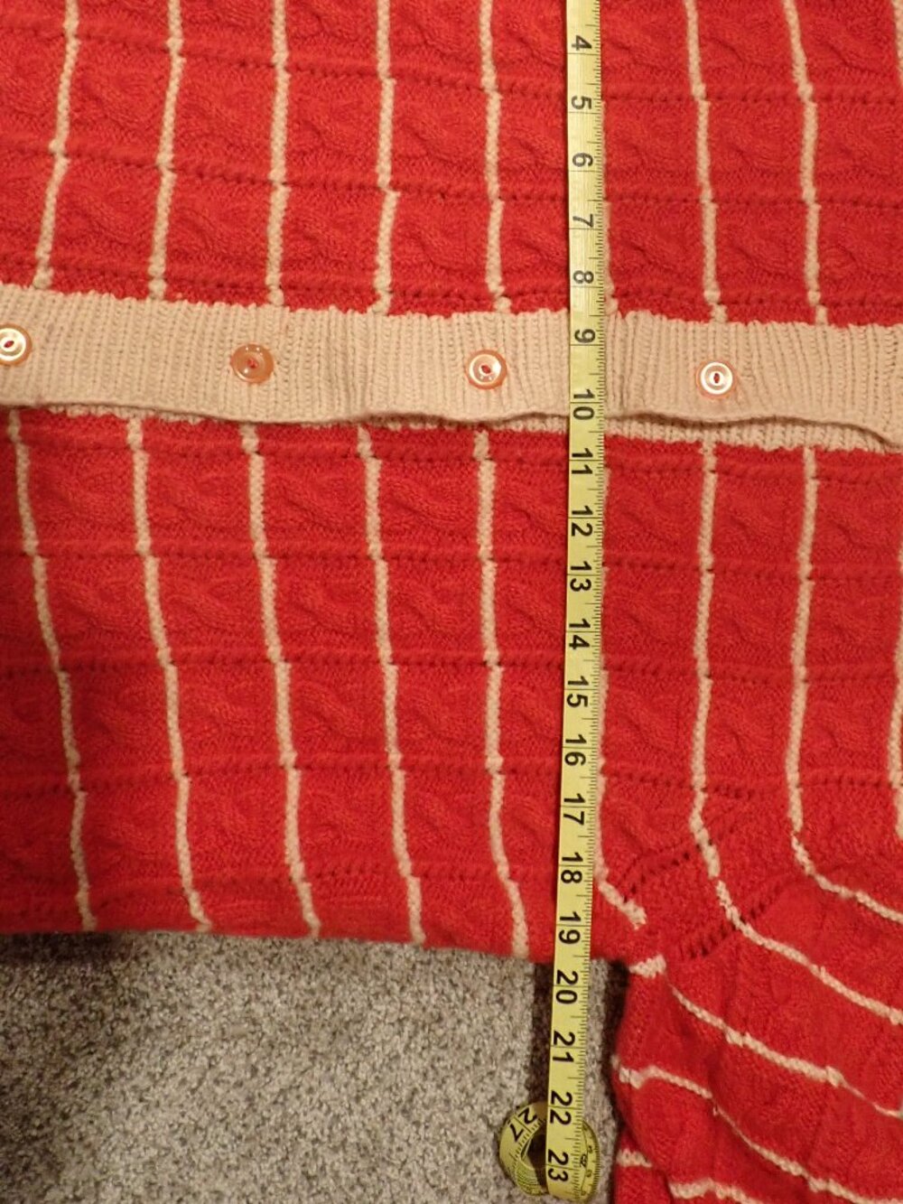 Vintage Hand-Knit Cardigan Sweater - Picture 5 of 11